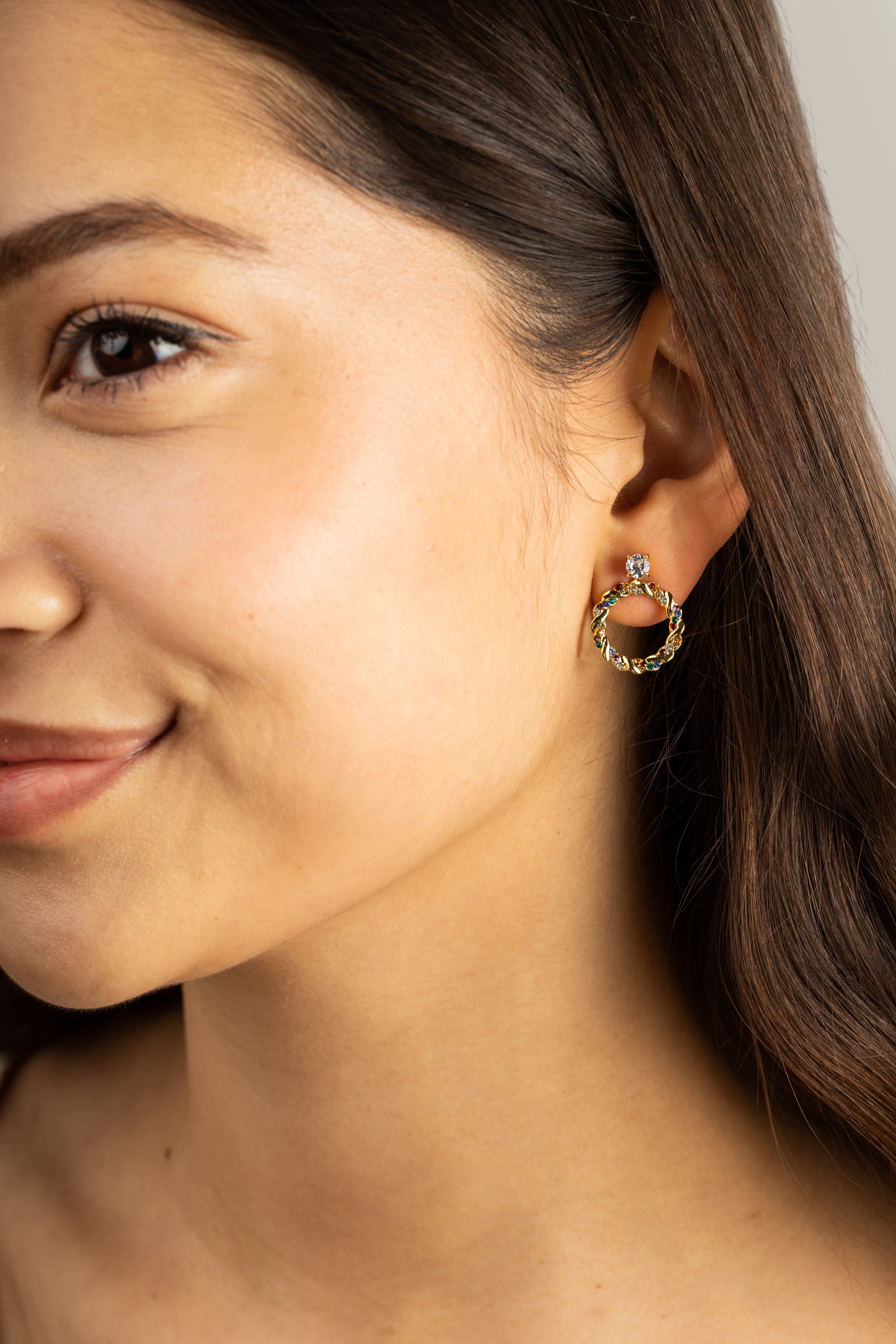 Mini Detachable Earrings: Jolly Christmas Wreath