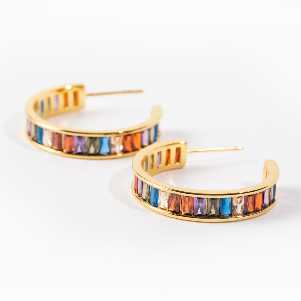 Stained Glass Hoops - Cathedral