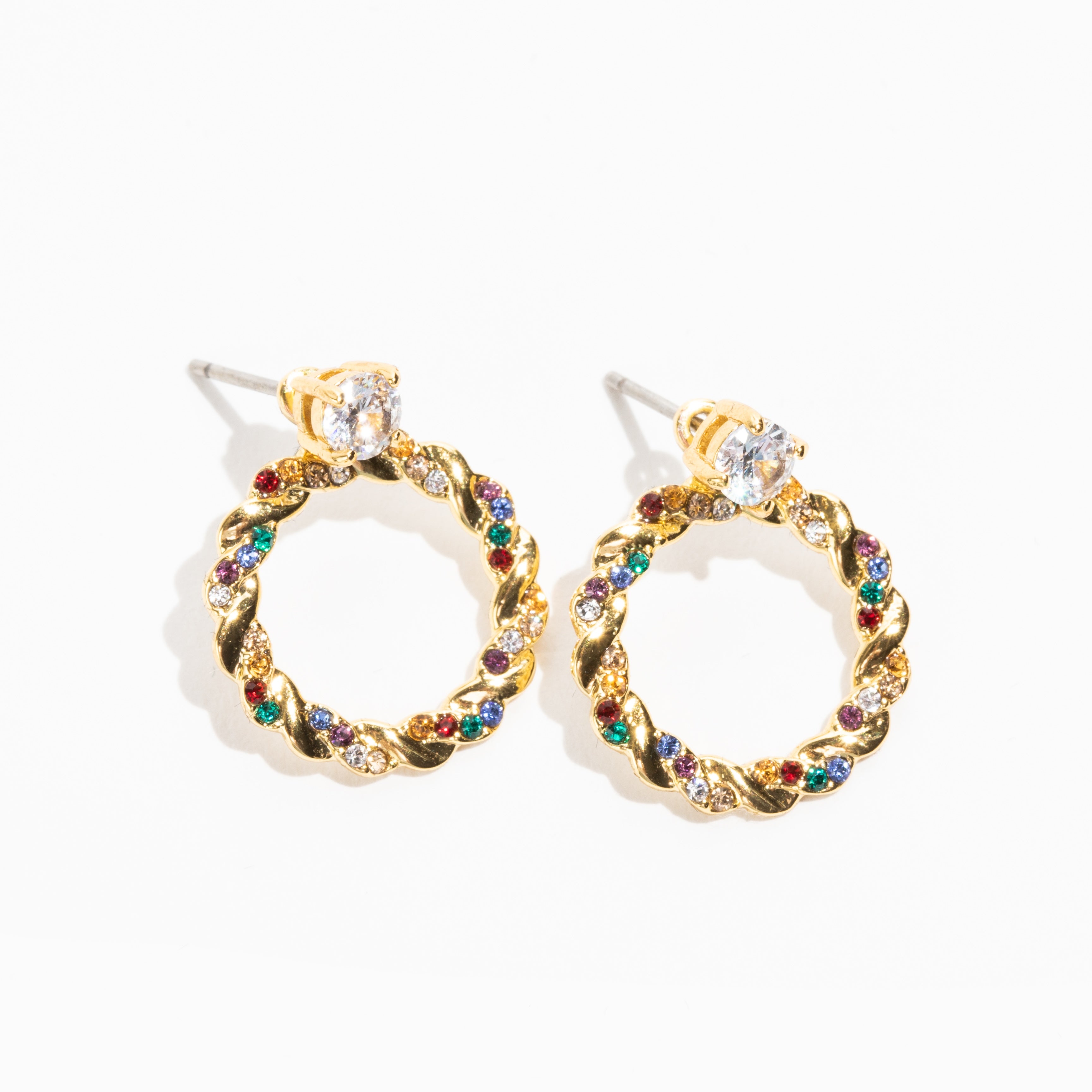 Mini Detachable Earrings: Jolly Christmas Wreath