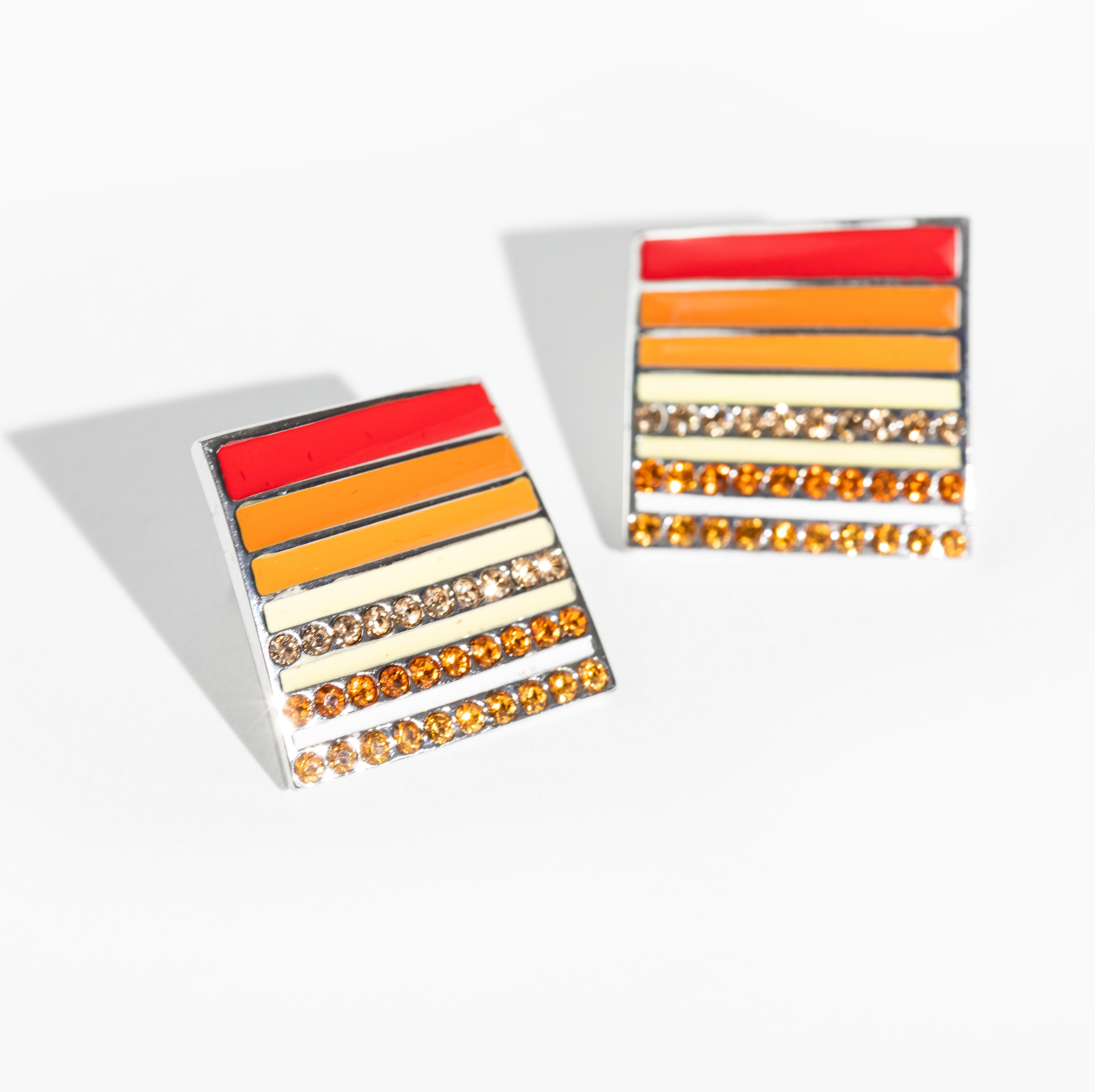 Sunset Square Stud Earrings